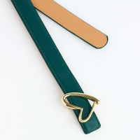 Ремень женский, ширина 2,2 см, пряжка металл, цвет зелёный