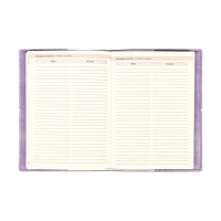 Ежедневник датир 2025г А6+ 176л ESCALADA, мяг обл, иск кожа, тис ф, кр бл 70г/м2, сир-ый