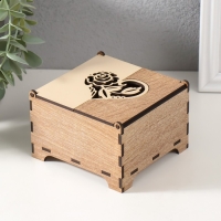 Шкатулка комбинированная "Цветок в сердце" 10,5х10х7 см Шкатулка комбинированная "Цветок в сердце" 10,5х10х7 см