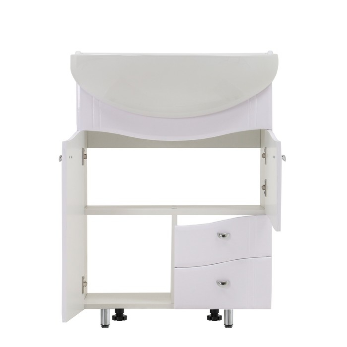 Комплект мебели: Тумба "Тура 60" + раковина "Амур 60", 59 х 29,6 х 82 см,