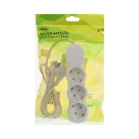 Удлинитель Luazon Lighting ECO, 3 розетки, 1.5 м, 10 А, 2200 Вт, ПВС 3х0.75 мм2, с з/к,белый Удлинитель Luazon Lighting ECO, 3 розетки, 1.5 м, 10 А, 2200 Вт, ПВС 3х0.75 мм2, с з/к,белый