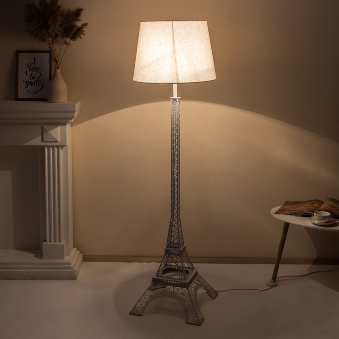 Торшер "Эйфелева башня" E27 40Вт белый 45х55х112 см