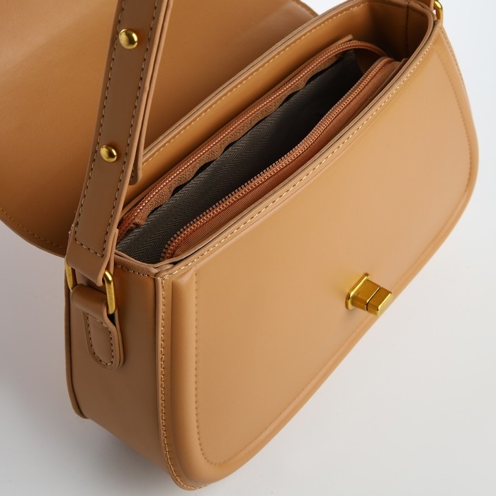 Сумка женская TEXTURA, мессенджер, средний размер, цвет темно-бежевый Сумка женская TEXTURA, мессенджер, средний размер, цвет темно-бежевый