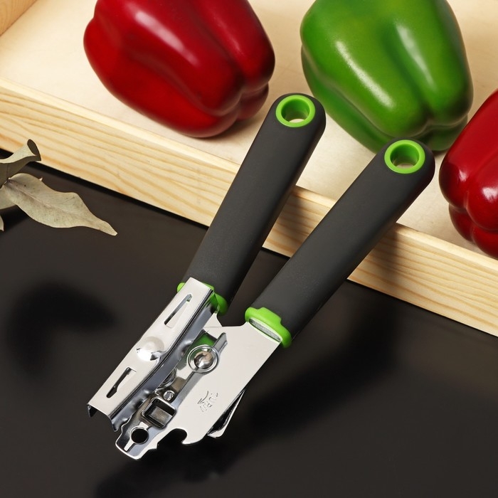 Нож консервный Доляна Lime, 20×5 см, цвет чёрный Нож консервный Доляна Lime, 20×5 см, цвет чёрный