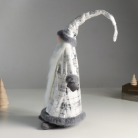 Кукла интерьерная "Дед Мороз в сером кафтане в клетку" с серебром 16х13х60 см Кукла интерьерная "Дед Мороз в сером кафтане в клетку" с серебром 16х13х60 см