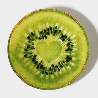 Набор тарелок стеклянных Доляна «Романтичный киви», 19 предметов: 6 десертных тарелок, 6 обеденных тарелок, 6 мисок, салатник Набор тарелок стеклянных Доляна «Романтичный киви», 19 предметов: 6 десертных тарелок, 6 обеденных тарелок, 6 мисок, салатник