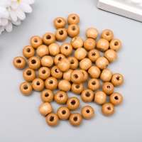 Бусины для творчества дерево "Натуральные" набор 30 гр 1х1 см