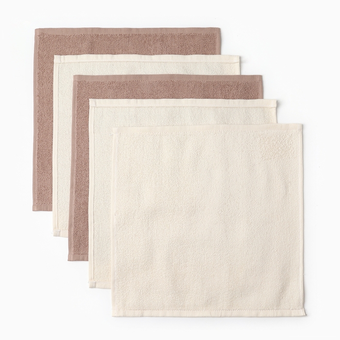 Набор махровых салфеток Набор махровых салфеток "Голубые цветы" 30х30 см -5шт, 100% хл, 340гр/м2