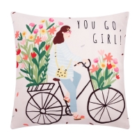 Наволочка декоративная Этель &laquo;Girl&raquo; 40х40 см, 100% п/э, велюр