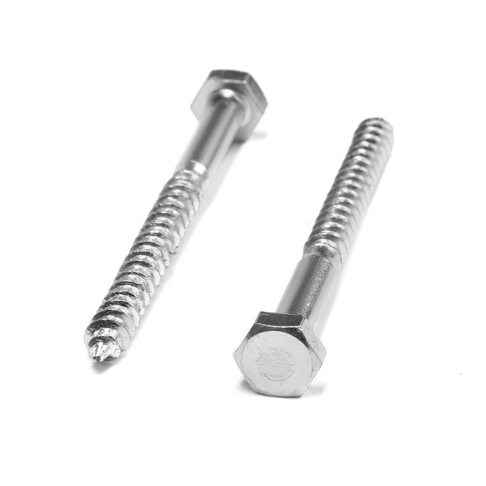 Шуруп-болт ТУНДРА, сантехнический, оцинкованный, DIN 571, М6х70 мм, 4,8 - 5 кг