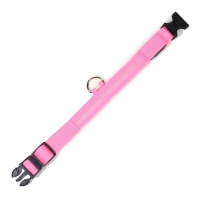 Ошейник с подсветкой размер S, ОШ 35-43 х 2,5 см, 3 режима свечения розовый