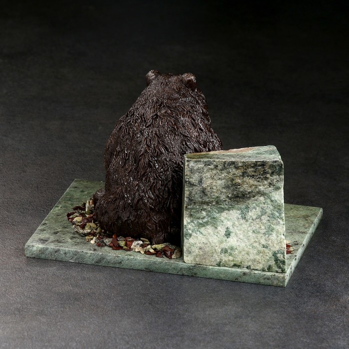 Сувенир Сувенир "Топтыгин", 10х15х10 см, змеевик, гипс