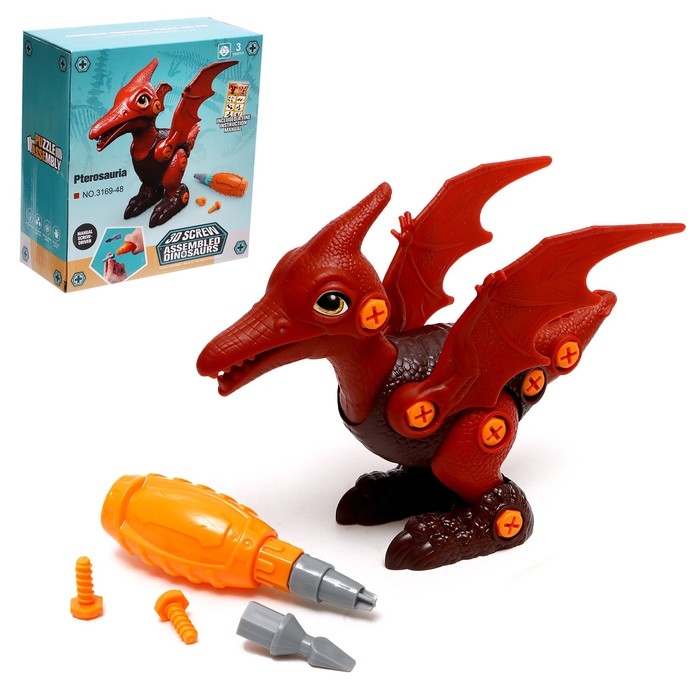 Конструктор винтовой «Птеродактиль», с отвёрткой, 25 элементов Конструктор винтовой «Птеродактиль», с отвёрткой, 25 элементов