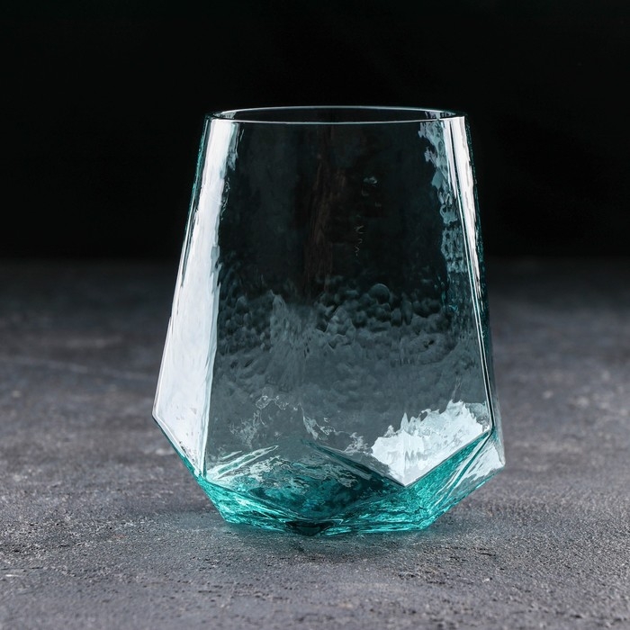 Стакан стеклянный Magistro &laquo;Дарио&raquo;, 450 мл, цвет изумрудный