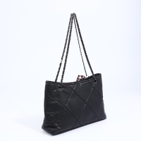 Сумка-шопер женская на молнии, цвет чёрный