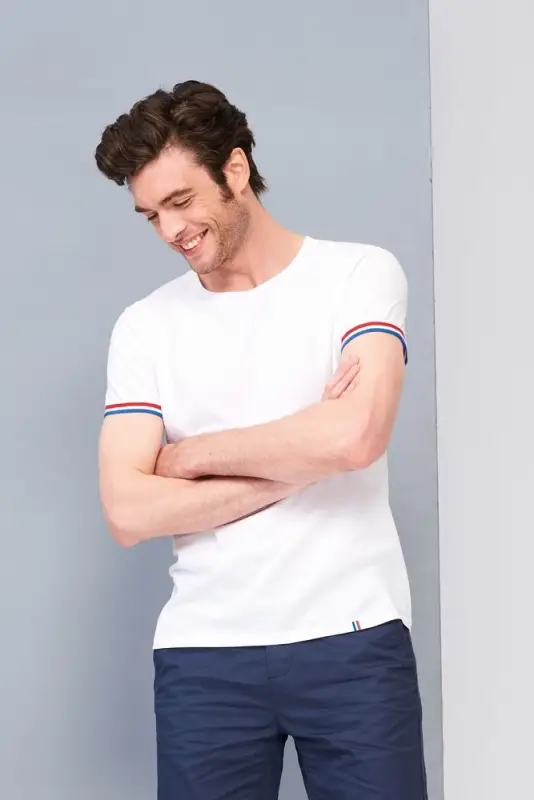 Футболка мужская Rainbow Men, темно-синяя с ярко-синим, размер S