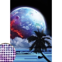 Алмазная мозаика с частичным заполнением на холсте &laquo;Загадочный космос&raquo;, 20 &times; 30 см