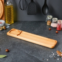 Блюдо сервировочное Доброе Дерево, с разделочной доской, 40х10 см, массив ясеня Блюдо сервировочное Доброе Дерево, с разделочной доской, 40х10 см, массив ясеня