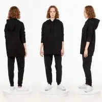 Худи унисекс H2, черное, размер XS/S