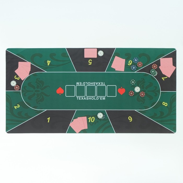 Сукно для покера, прорезиненное, 120 х 60 см, толщина 3 мм, зеленое Сукно для покера, прорезиненное, 120 х 60 см, толщина 3 мм, зеленое
