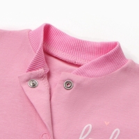 Комбинезон детский с закрытыми ножками "Зайка", цвет розовый, рост 62 Комбинезон детский с закрытыми ножками "Зайка", цвет розовый, рост 62