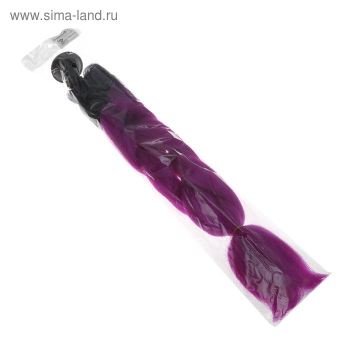 Коса на мотошлем, крепление присоской, 60 см, черно-фиолетовый Коса на мотошлем, крепление присоской, 60 см, черно-фиолетовый