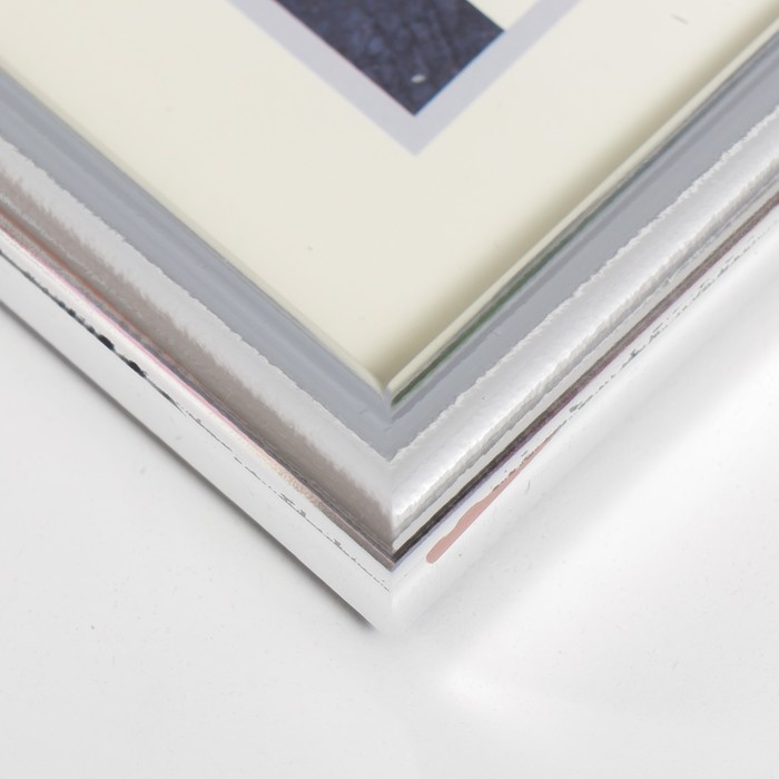 Фоторамка пластик Фоторамка пластик "Радуга" 15х21 см, серебро