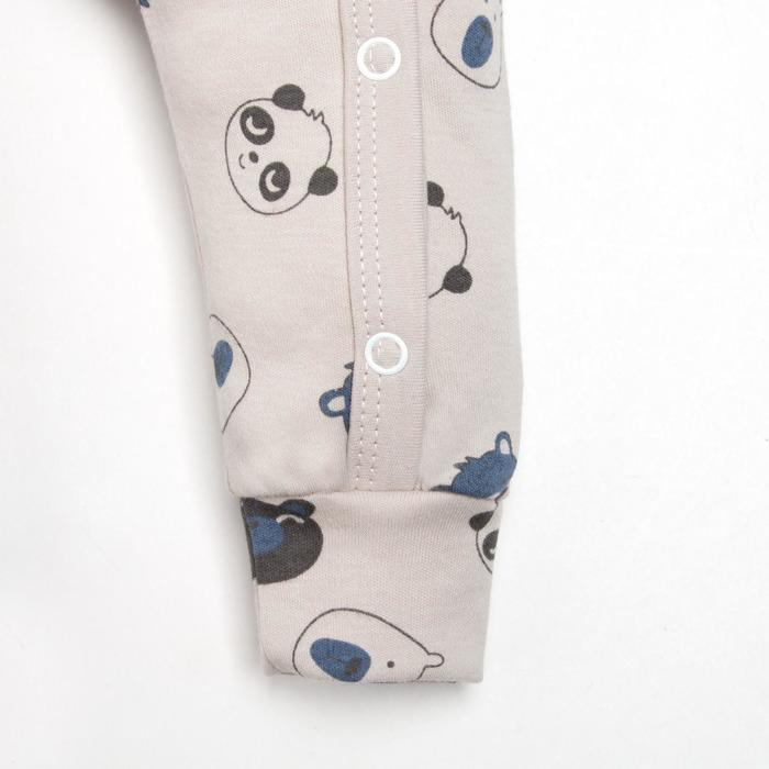 Комбинезон в набивку  Крошка Я "Мишка", рост 68-74 см, серый