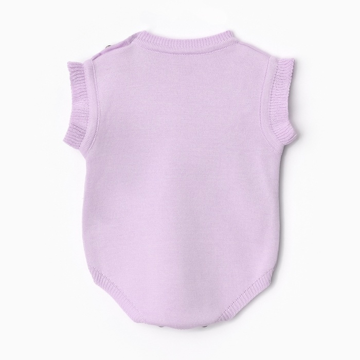 Комбинезон детский вязаный MINAKU, рост 56-62, цвет лавандовый