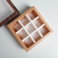 Коробка для конфет, кондитерская упаковка, 9 ячеек, &laquo;Дерево&raquo; 14.5 х 14.5 х 3.5 см