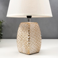 Лампа настольная 16444/1WT E14 40вт бело-золотой 22х22х34 см RISALUX