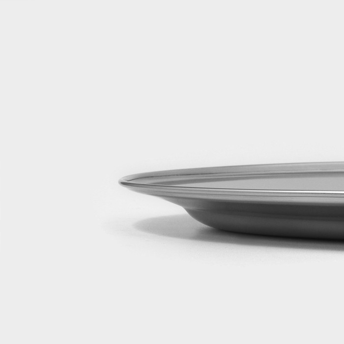 Поднос овальный из нержавеющей стали Доляна, 35&times;23 см, цвет серебряный