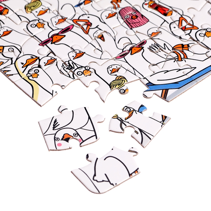 Пазл в термостакане &laquo;Гусемания&raquo;, 80 деталей, 350 мл