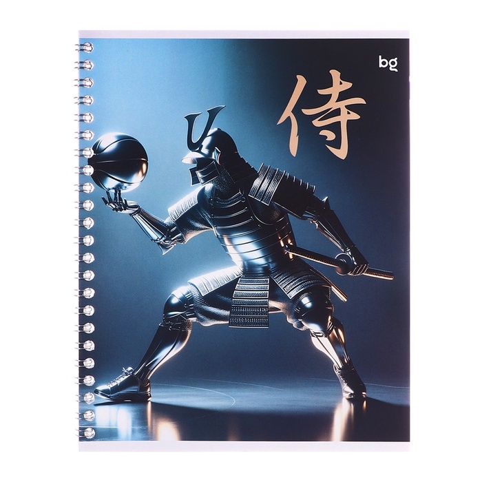 Тетрадь 48 листов в клетку, на гребне, Тетрадь 48 листов в клетку, на гребне, "Доспехи", обложка мелованный картон, МИКС