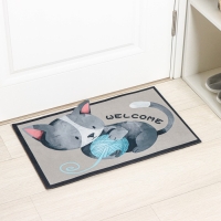 Коврик влаговпитывающий придверный Доляна &laquo;Котёнок&raquo;, без окантовки, 39&times;59 см