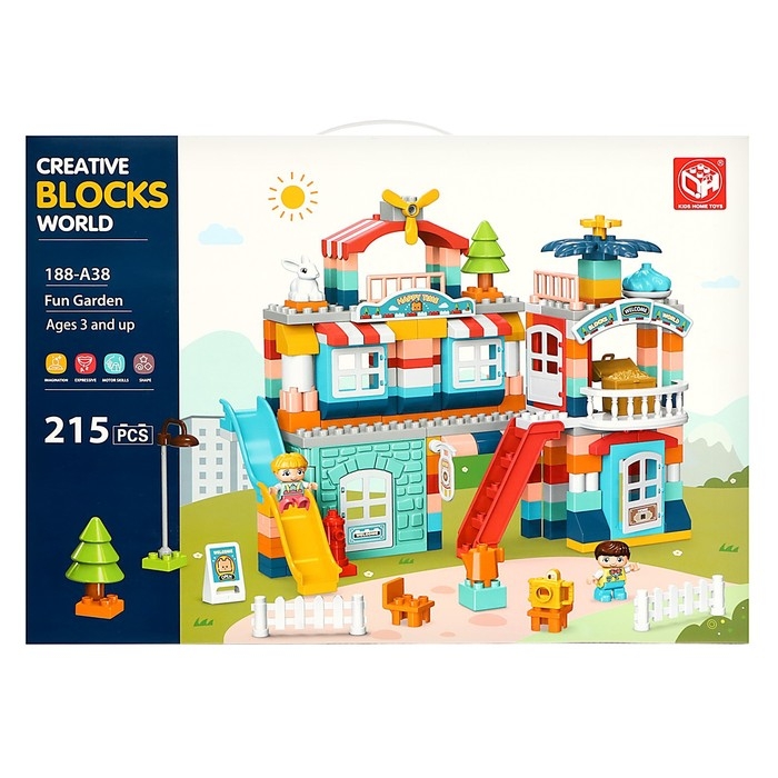 Конструктор &laquo;Загородный домик&raquo;, 2 варианта сборки, 215 деталей