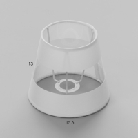 Абажур "Турман" белый Е14 15х15х13 см