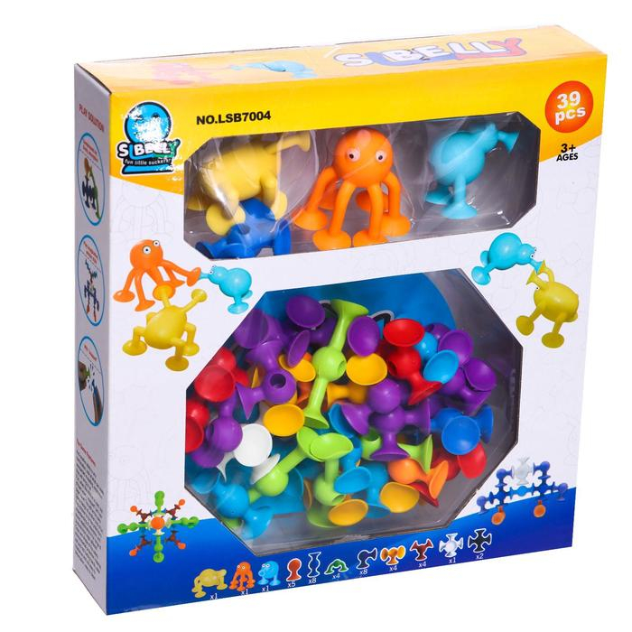 Конструктор &laquo;Забавные присоски&raquo;, 39 деталей