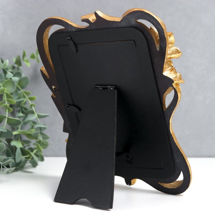 Фоторамка полистоун 10х15 см Фоторамка полистоун 10х15 см "Ирисы" золото 17х22 см