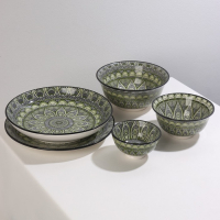 Тарелка керамическая Доляна &laquo;Мирсоле&raquo;, d=22 см, цвет зелёный