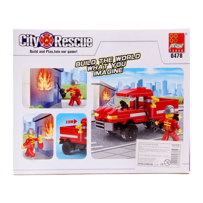 Конструктор &laquo;Пожарная Команда&raquo;, 99 деталей