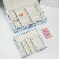 Шкатулка кожзам для украшений "Сиреневые цветы" 18х27х9 см