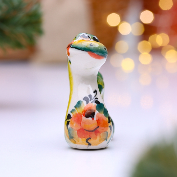 Сувенир символ года Сувенир символ года "Змея Чак", гжель, цвет