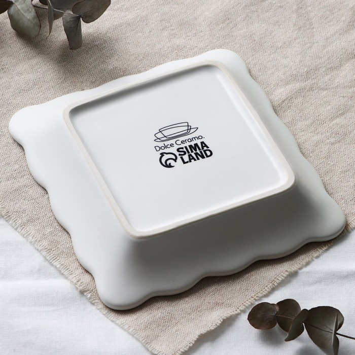 Тарелка глубокая керамическая «Летний день», 14 х 14 см, цвет белый Тарелка глубокая керамическая «Летний день», 14 х 14 см, цвет белый