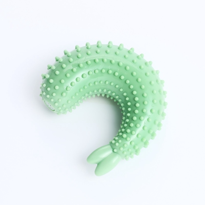 Игрушка массажная для собак "Креветка" 9 см, ТПР, микс цветов