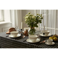 Скатерть Доляна "Клетка"цв.черный 145х200±3см,100%пэ, рогожка 130 гр/м Скатерть Доляна "Клетка"цв.черный 145х200±3см,100%пэ, рогожка 130 гр/м