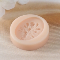 Молд силикон "Овал с цветами" 3,9х2,9х0,7 см Молд силикон "Овал с цветами" 3,9х2,9х0,7 см