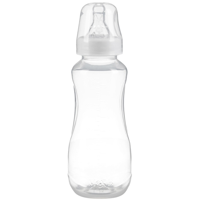 Набор бутылочек для кормления "Basic M&B" 150 и 250 мл, приталенные, цвет белый
