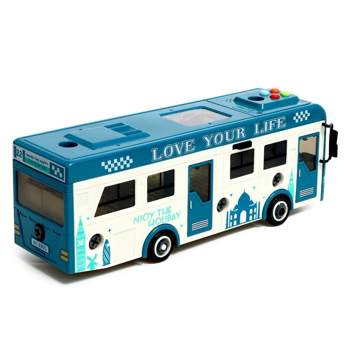 Конструктор винтовой &laquo;Автобус&raquo;, свет, звук, инерция, 42 детали