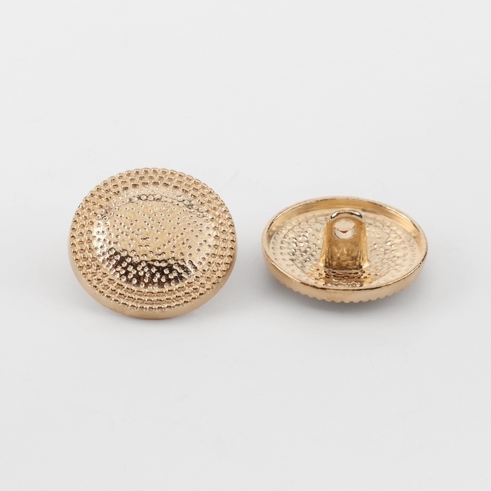 Набор металлических пуговиц на ножке &laquo;Винтаж&raquo;, d = 20 мм, 5 шт, цвет золотой